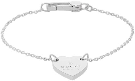 gucci heart bracelet womens|heart bracelet with Gucci trademark.